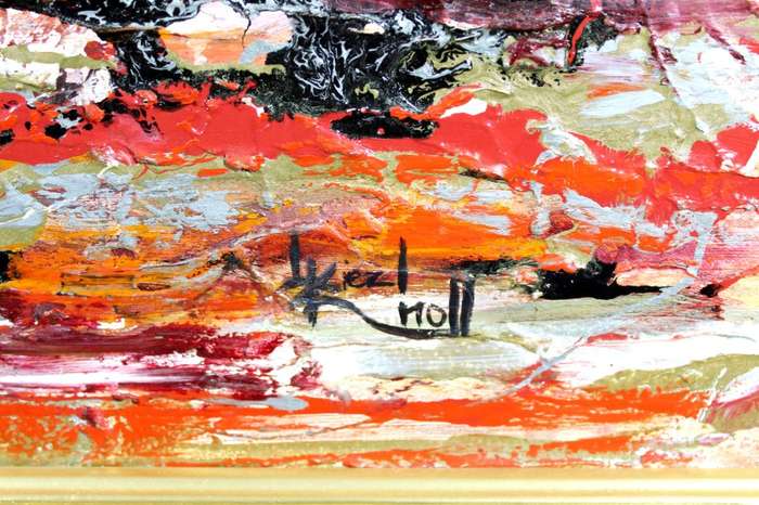 Liezl Knoll - Lone tree in a landcscape - Stunning art art!! Bid now!!