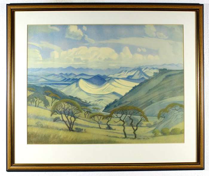 Pierneef - Valley landscape - Iconic scene - A beautiful print!! Bid now!