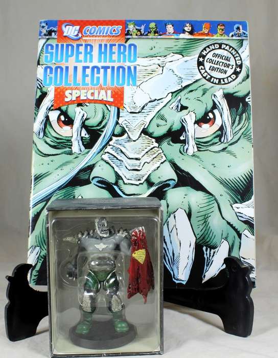 DC comics super hero collection special -lead, hand painted figurine with book - Doomsday #124