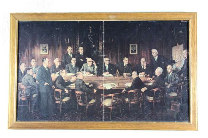 Cabinet meeting - A historical print - Low price - Bid now!