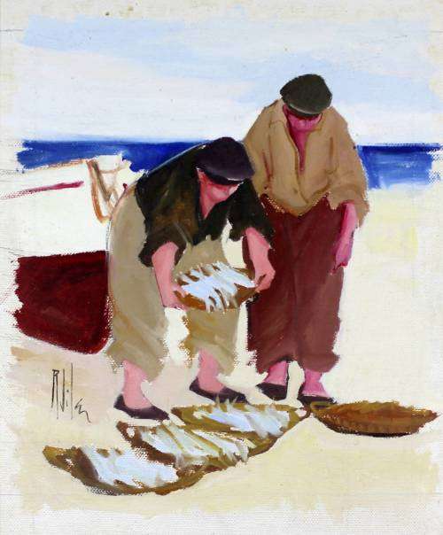 R Jiles - Fisherman with catch