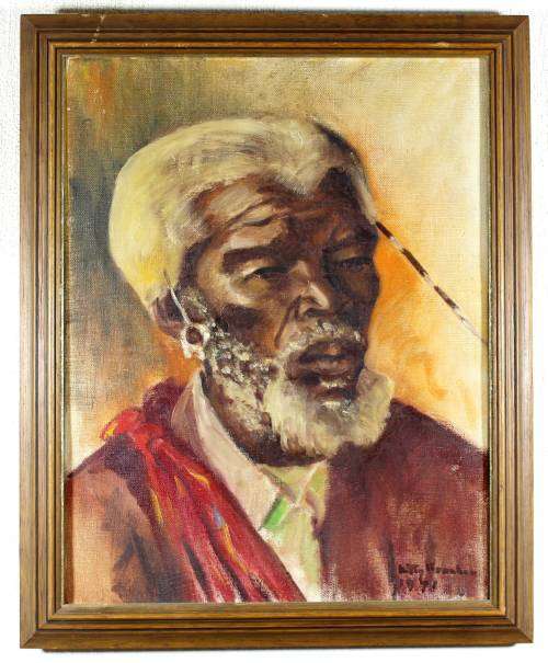 L Franken - Portrait of an old man