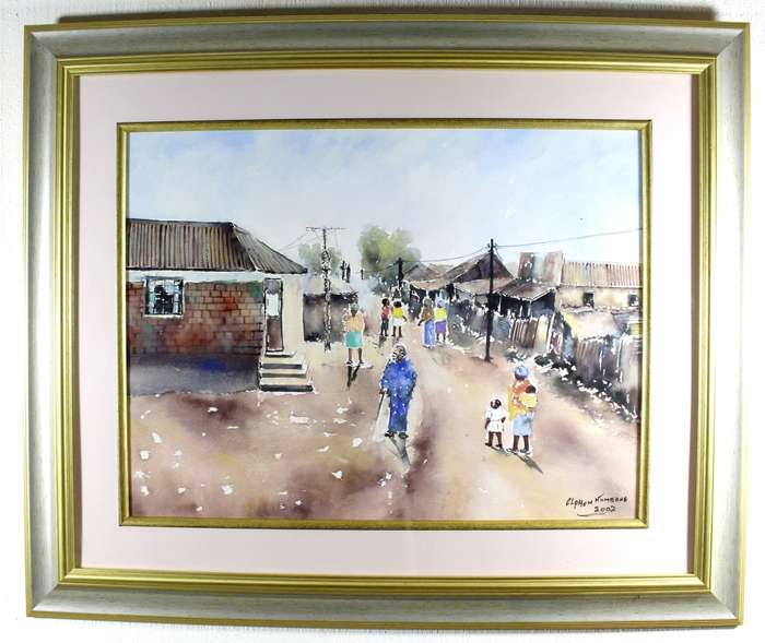 Alphen Ntimbane - Street scene with old man