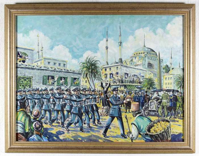 D Ogilvie - RAF forces marching in Cairo WW2