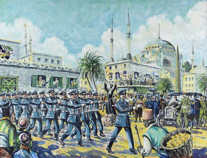 D Ogilvie - RAF forces marching in Cairo WW2