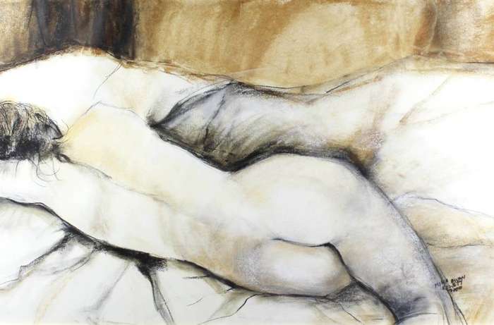 Fiona Ewan Rowett - Reclining nude