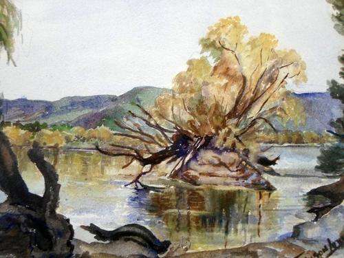 Violet Ferguson-Louw - River scene - A beautiful painting!! A classic piece!!