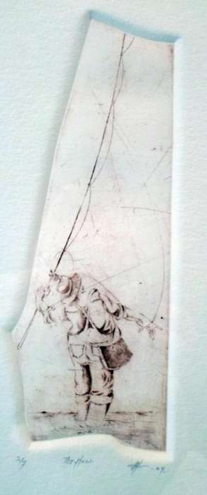 Abe Mathabe - `The Flow` - Miniature etching
