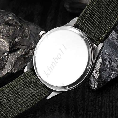 SOKI Quartz Watch with Date Canvas Strap Band Round Dial