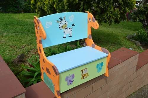 CHILDREN'S BENCH WITH TOY BOX
