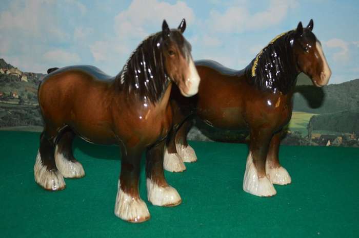A beautiful pair of Beswick `Shire horses` mod 818 REDUCED