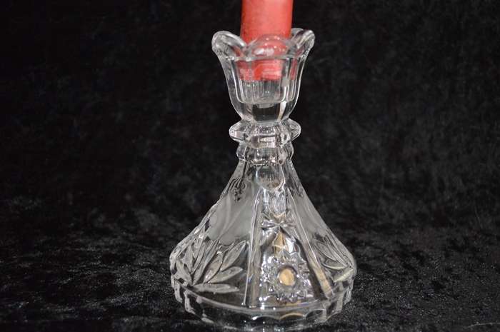 beautiful cut glass crystal candle stick
