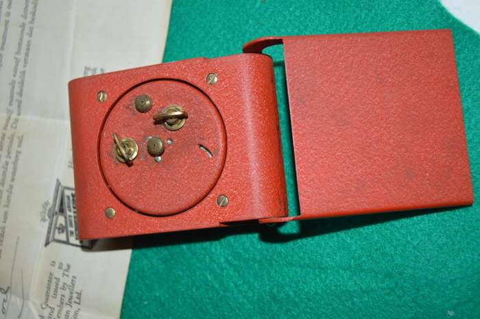 Junghans travel alarm clock with original certificate 1955 and box