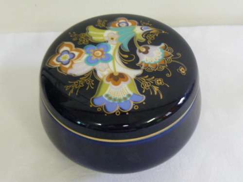 HEINRICH ECHT KOBALT DISH WITH LID STAMPED