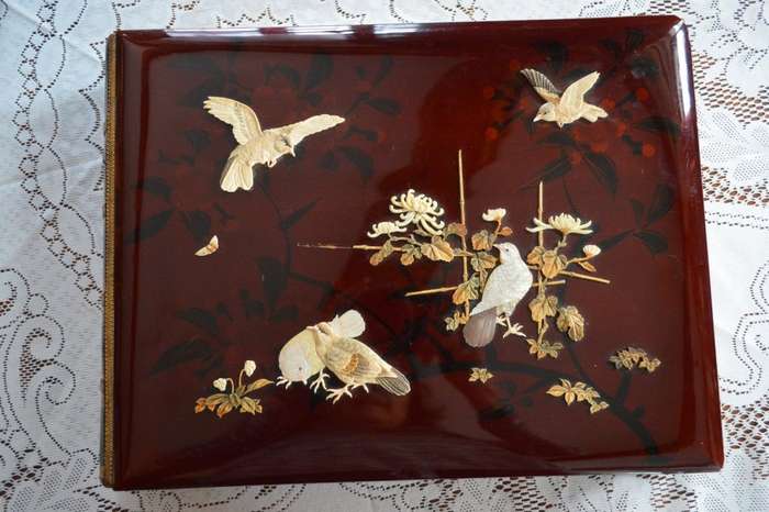 Antique Japanese Meiji Era Shibayama Photo Album 50 Hand Coloured Albumen Photos 1850-1899