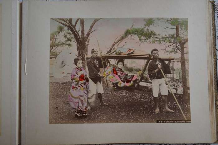 Antique Japanese Meiji Era Shibayama Photo Album 50 Hand Coloured Albumen Photos 1850-1899