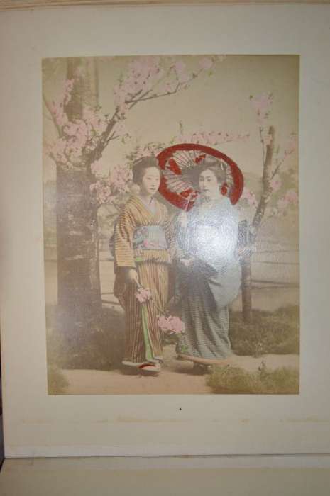 Antique Japanese Meiji Era Shibayama Photo Album 50 Hand Coloured Albumen Photos 1850-1899