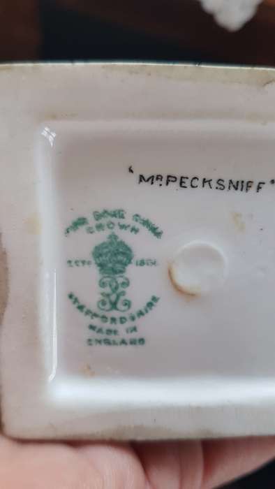 1930`s CROWN STAFFORDSHIRE DICKENS MR. PECKSNIFF SCULPTURE
