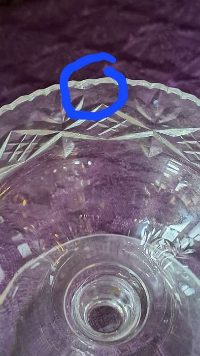 WEBB CORBET lead Chrystal footed desert bowls stunning