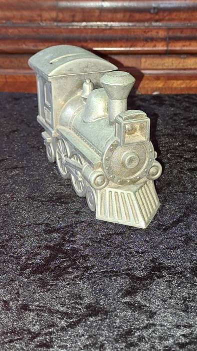 Vintage metal steam Locomotive money box