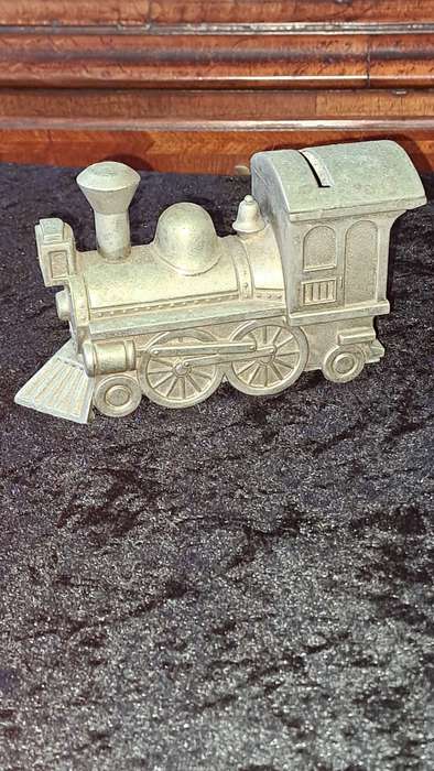 Vintage metal steam Locomotive money box