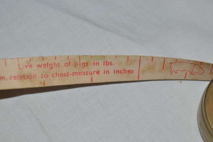 rare vintage WE - BO comb MAAL livestock tape measure