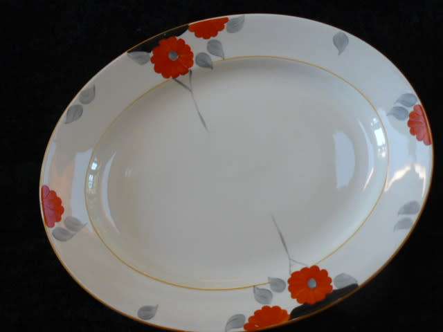 Art Deco Zenith design 1920's Burleigh ware very large platter beautiful