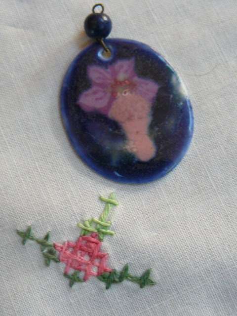 ENAMEL HAND PAINTED GLAZED PENDANT