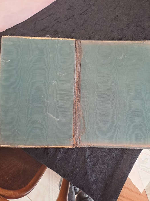 Antique oak wood and brass file quite unique