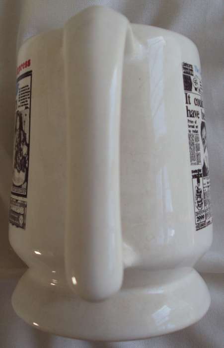 Crescentware Newspaper Tankard