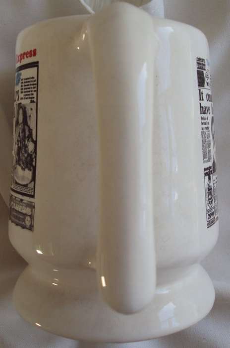 Crescentware Newspaper Tankard
