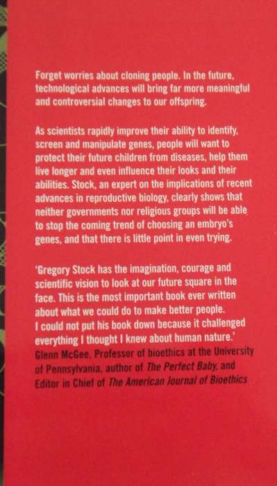 Redesigning Humans  Gregory Stock