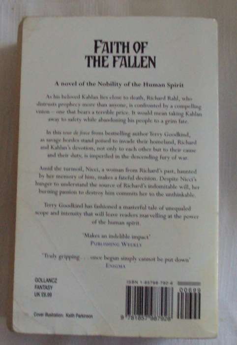 Faith Of The Fallen Terry Goodkind