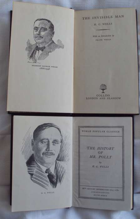 A Set of 2 H G Wells Volumes - The Invisible Man & The History of Mr Polly