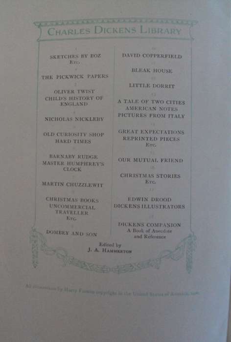 The Charles Dickens Library - 18 Volumes  Published by Educational Book Co Ltd.