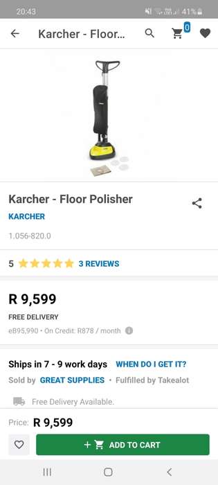 Karcher floor polisher cleaner