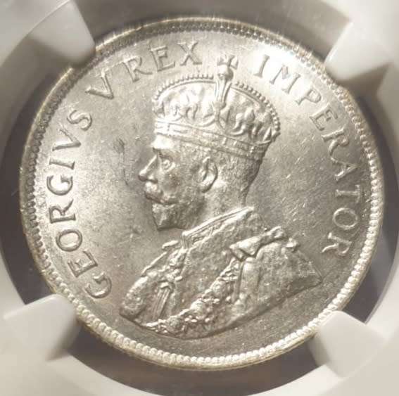 1930 2.5 Shillings NGC Graded MS62.Only 36 coins graded mint state.CV R30000 in Unc
