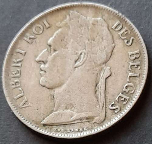 1923 Belgium Congo 1 Franc