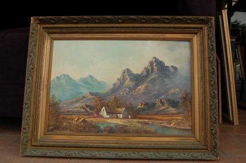900 mm x 600 mm Large K J FOURE  Original OIL painting.
