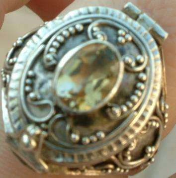 Gorgeous Silver Poison Locket ring...
