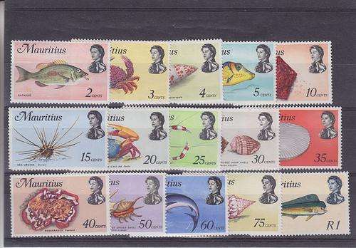 MAURITIUS ++ 1969 ++ QE II ++ SHORT SET OF 15 - 2c - R1 ++ MNH ++ SG 382-396 (SEE SCAN BELOW)