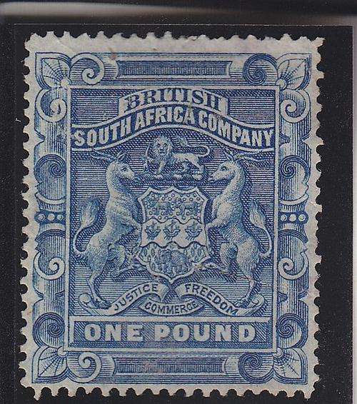 1892 ++ ÃÂÃÂ£1 (ONE POUND) DEEP BLUE ++ MINT (NO GUM) ++ SACC 10