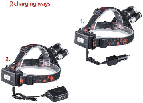 Waterproof LED Headlight With Flashlight