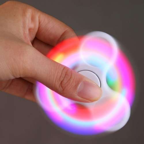 (Special)Hand Spinner Toy With Light Stress Reducer EDC Focus Toy Relieves ADHD Anxiety and Boredom