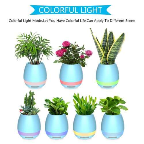 Music Flowerpot,  Smart Bluetooth Speaker Plant Pots Indoor with Wireless Touch