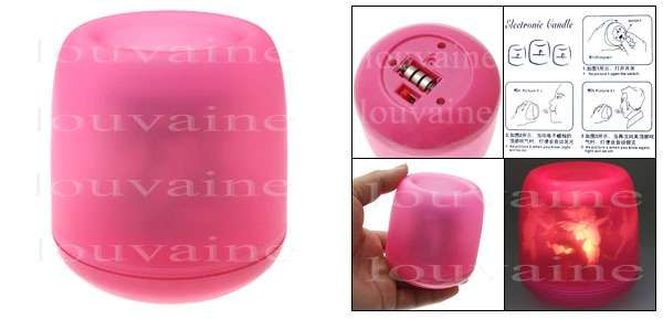 Cupid Heart LED Electronic Flameless Night Projection Candle Light