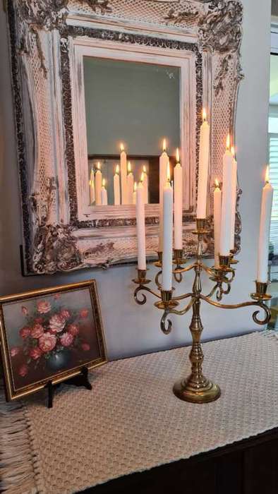 9 Brass candleabra