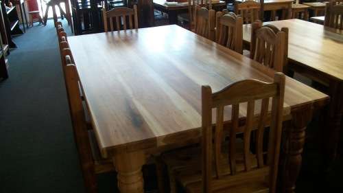 Dining room Table. Made from Blackwood. With 8 chairs