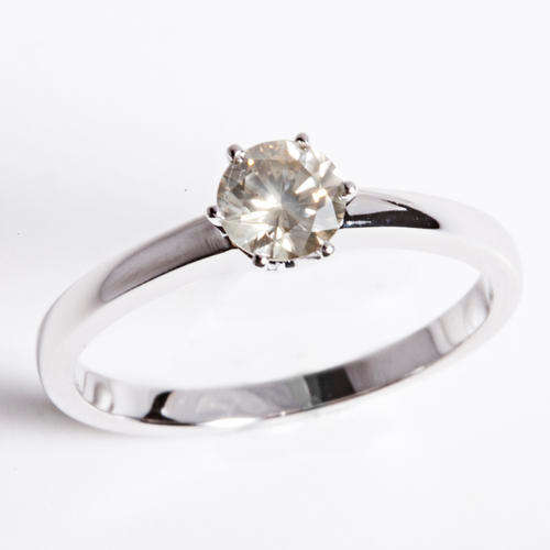 NO RESERVE - CERTIFIED FANCY COLOUR DIAMOND, SOLITAIRE ENGAGEMENT RING SET IN WHITE GOLD **R11,500**