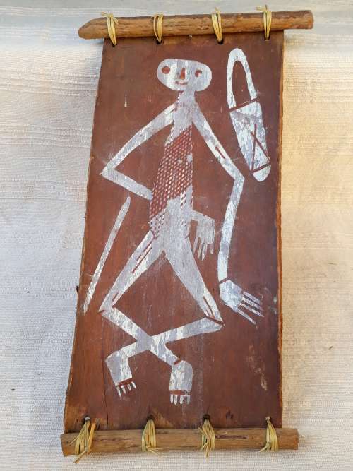 ABORIGINAL ART. North Australian Aboriginal Painting On Bark! RARE!!